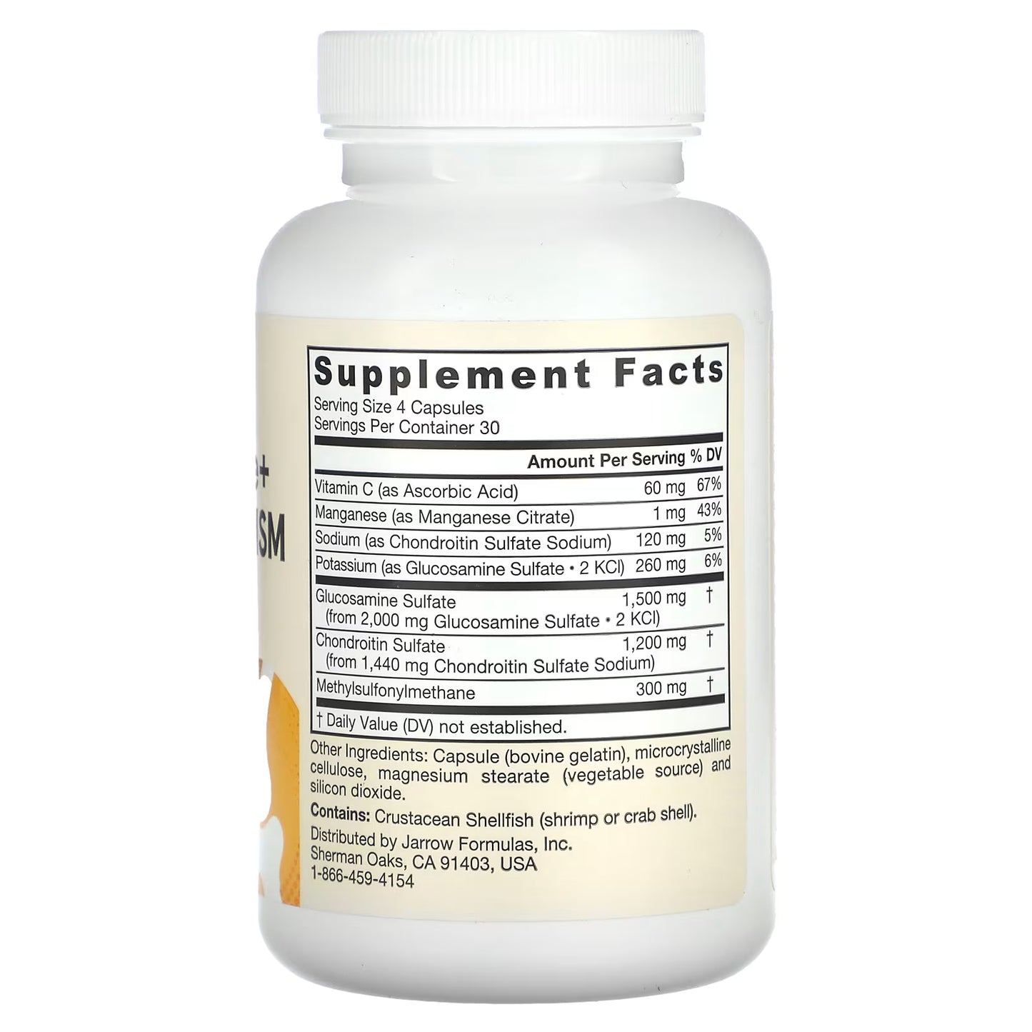 Vegan Jarrow Formula Glucosamine + Chondroitin + Msm Supplement