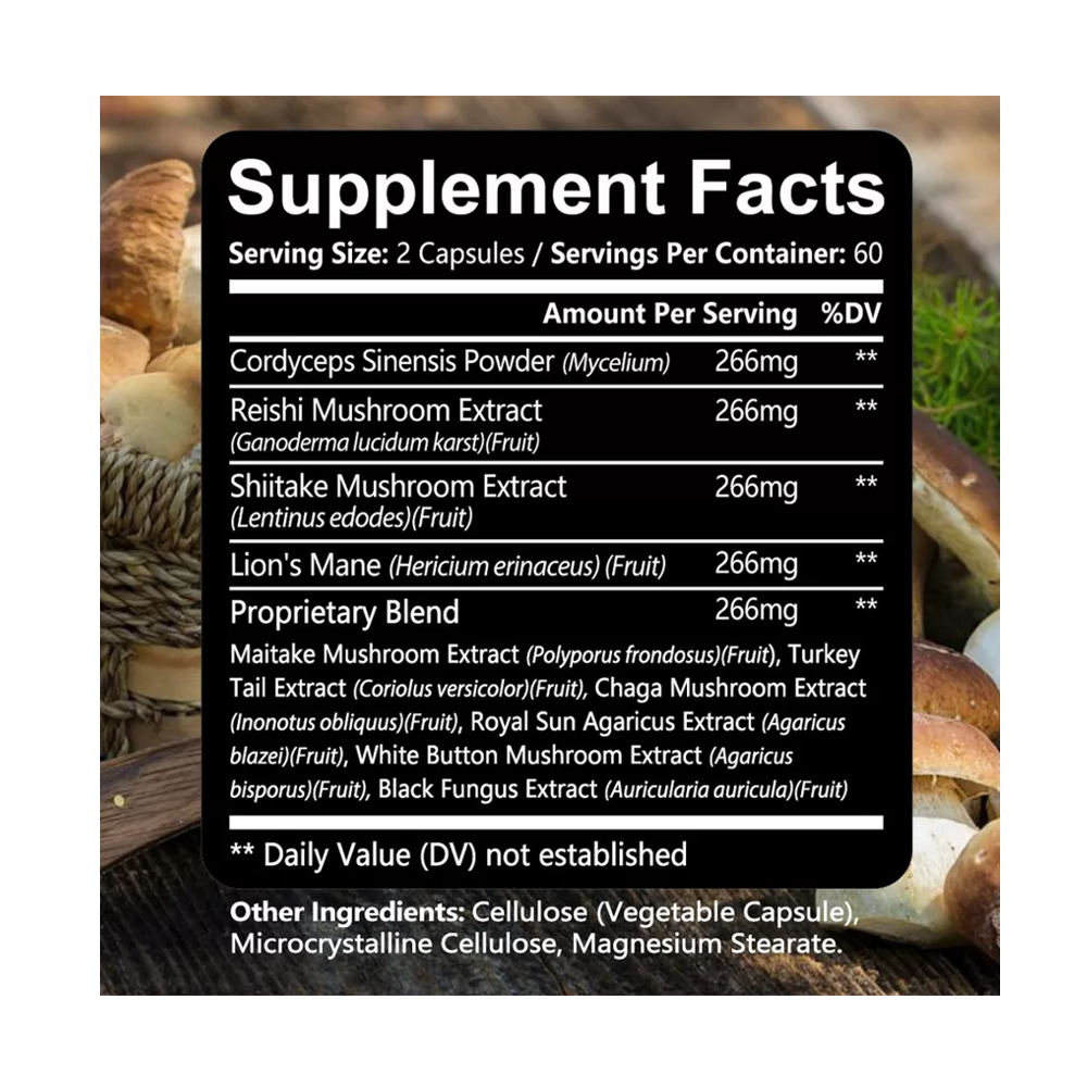 Fearathe Mushroom Complex Supplement Capsules
