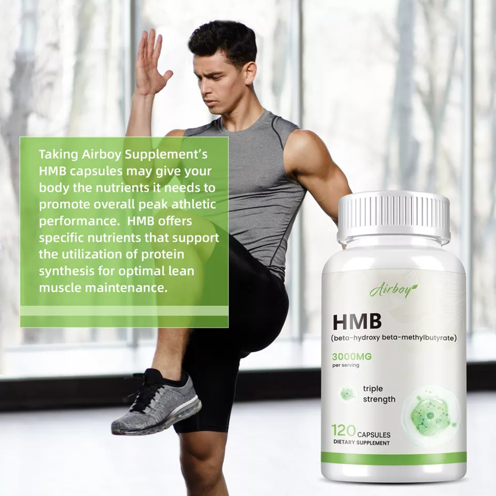 Airboy HMB 3000MG – Triple Strength Muscle Support | 120 Capsules