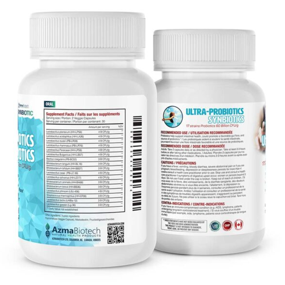 Azma Biotech Synbiotic Ultra Probiotics Synbiotic 60 Capsules