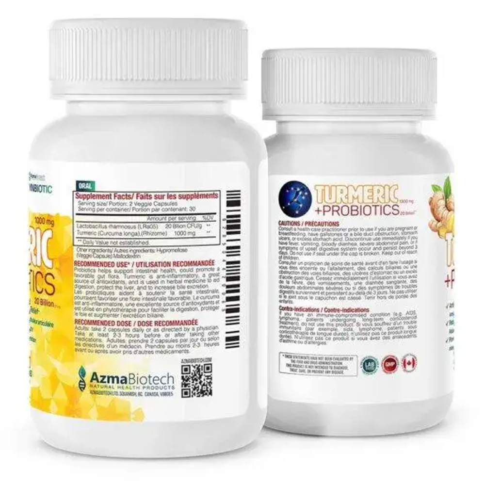 Azma ßiotech Synbiotic Turmeric + Probiotics – Joint Support