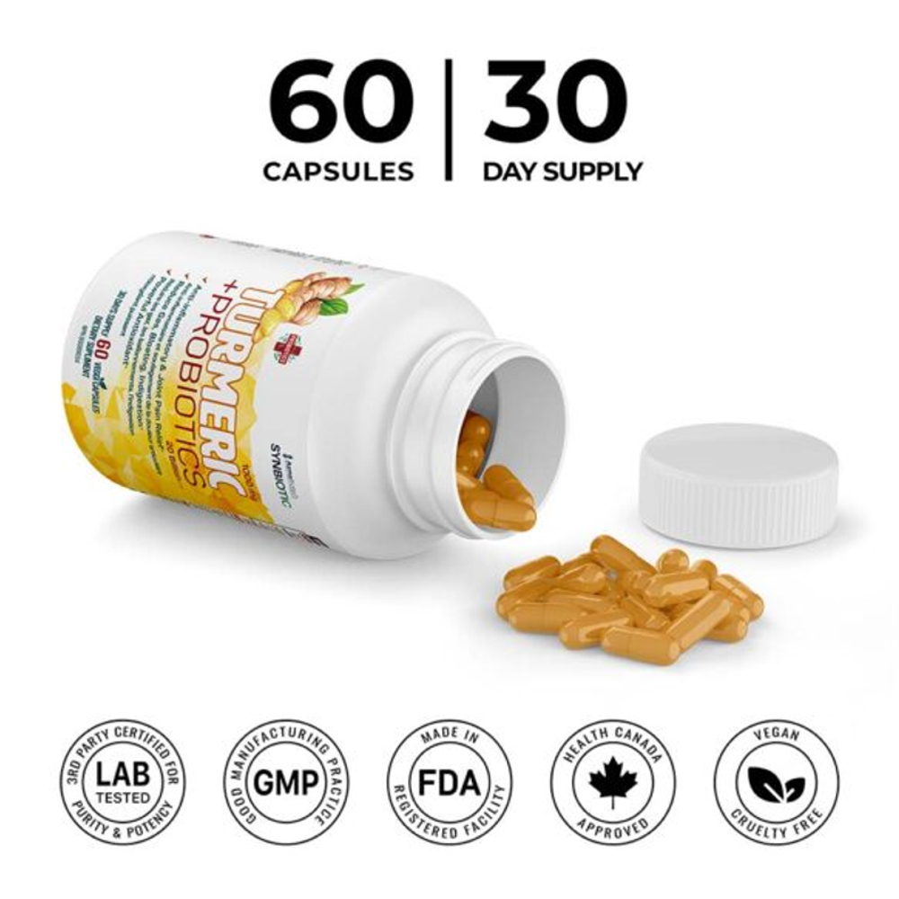 Azma ßiotech Synbiotic Turmeric + Probiotics – Joint Support