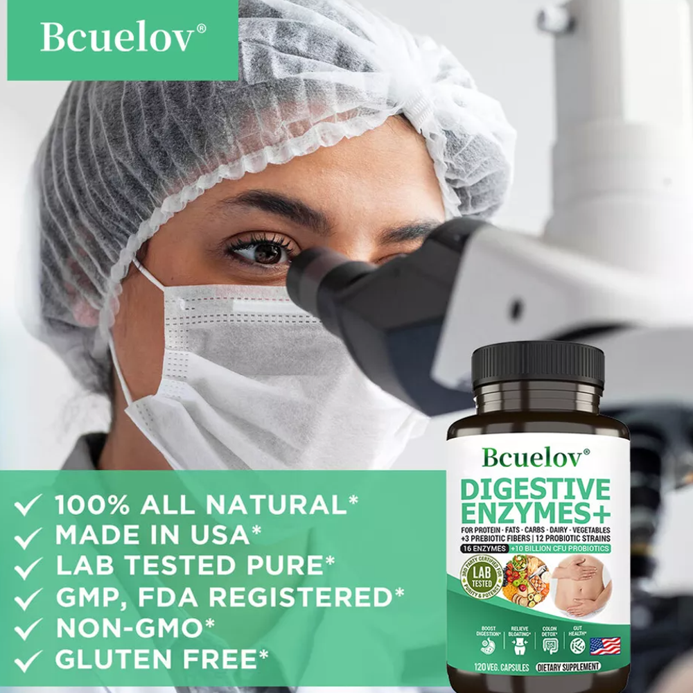 Bcuelov Digestive Enzymes+ – Advanced Gut Health 120 Capsules
