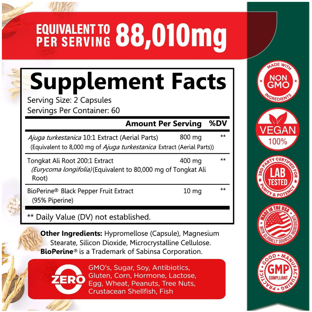 Benevolent Supplements Turkesterone 8,000mg Capsules