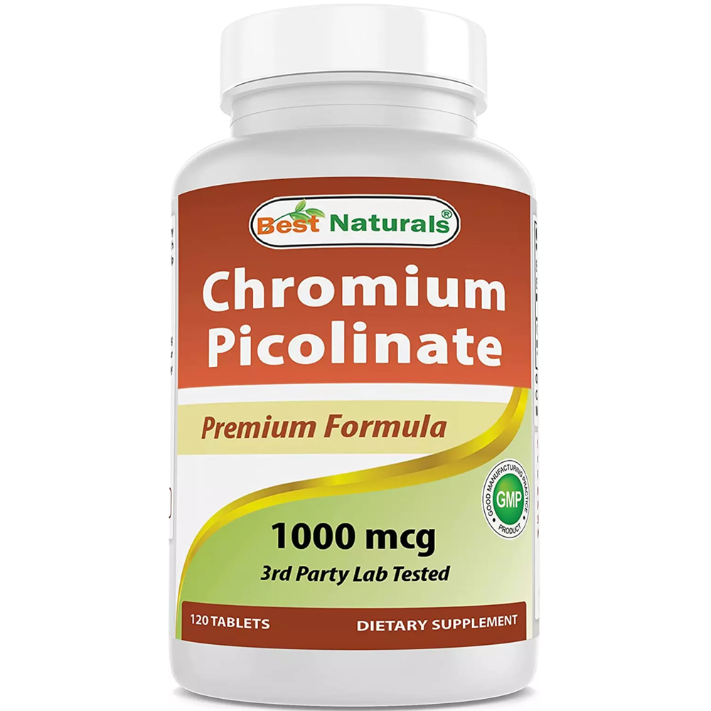 Best Naturals Chromium Picolinate – High Potency 1000 mcg Blood Sugar