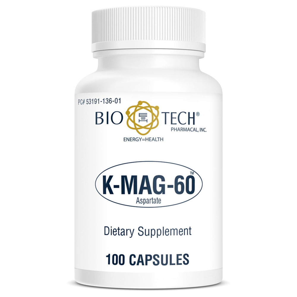 Biotech Energy Health Tm K-mag-60 Aspartate Capsules