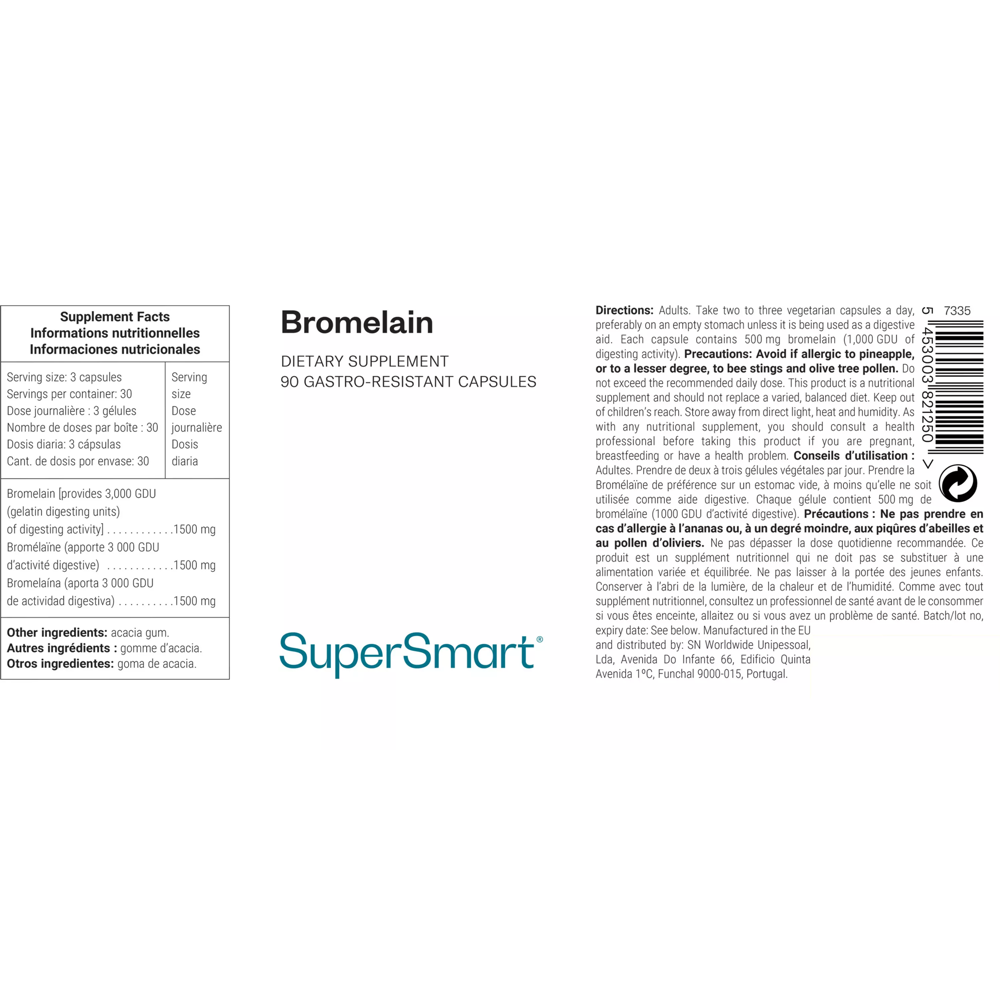 SuperSmart Bromelain – Inflammation Support 90 Capsules