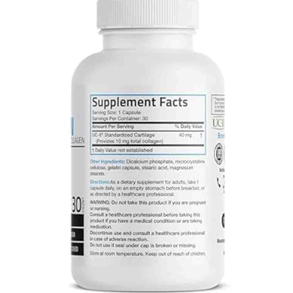Bronson UC-II® Collagen – Undenatured Type II Collagen – 30 Capsules