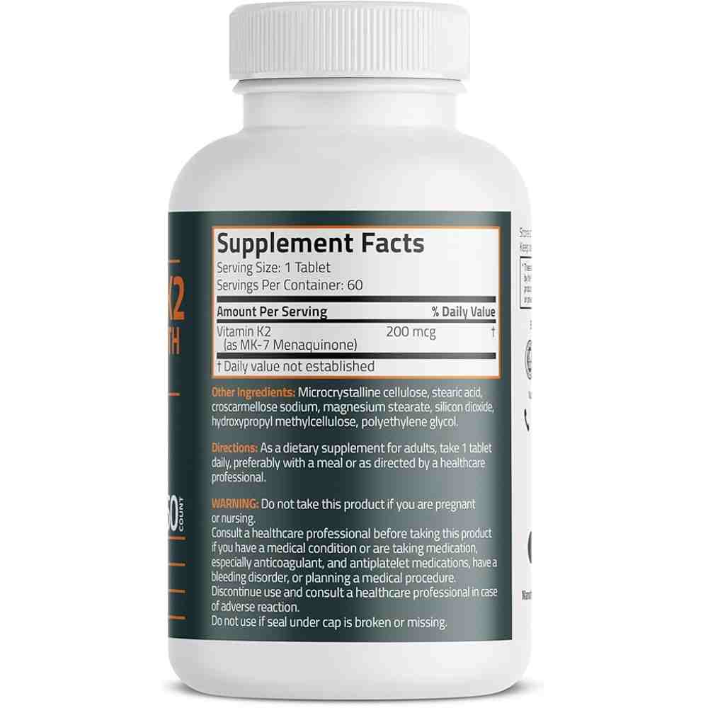 Bronson Vitamin K2 MK-7 100mcg – 60 Vegetarian Capsules