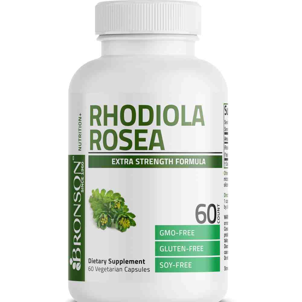 Bronson Rhodiola Rosea Extra Strength – 120 Vegetarian Capsules