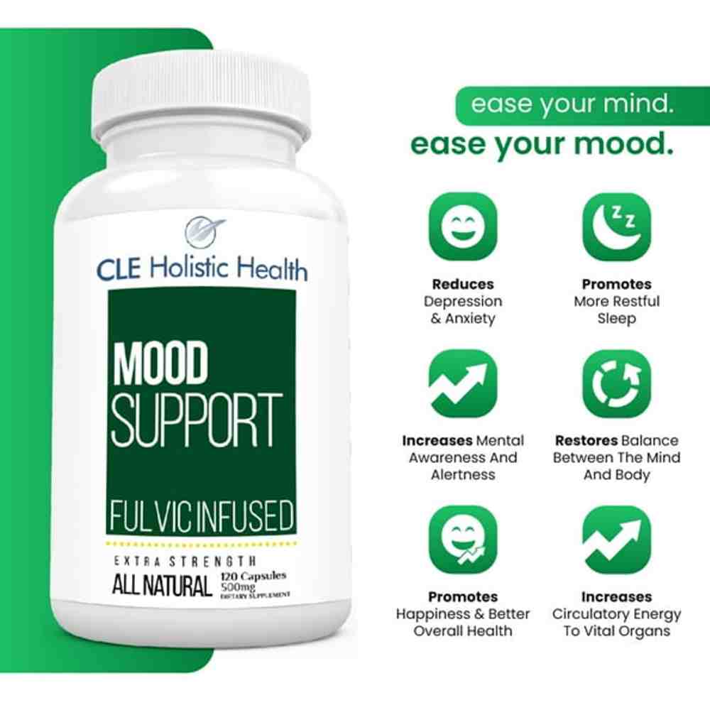 CLE Holistic Mood Support – Fulvic Infused Extra Strength Formula – 120 Capsules
