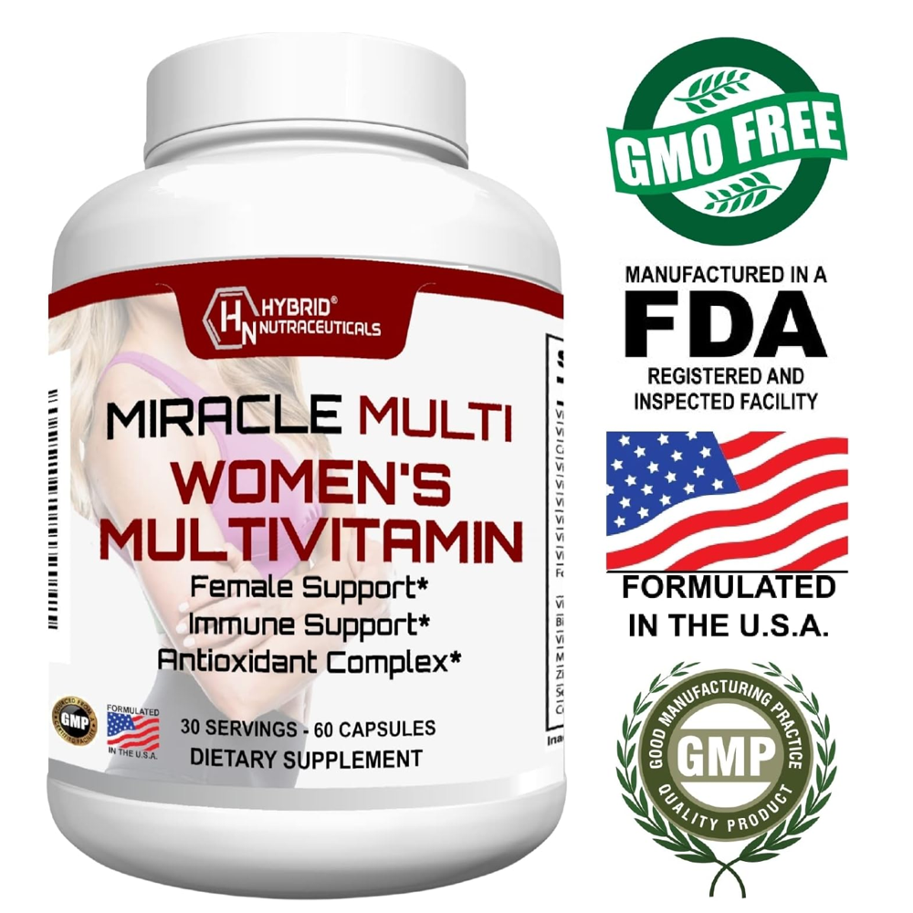 Hybrid Nutraceuticals Miracle Multi Multivitamin for Women Capsules