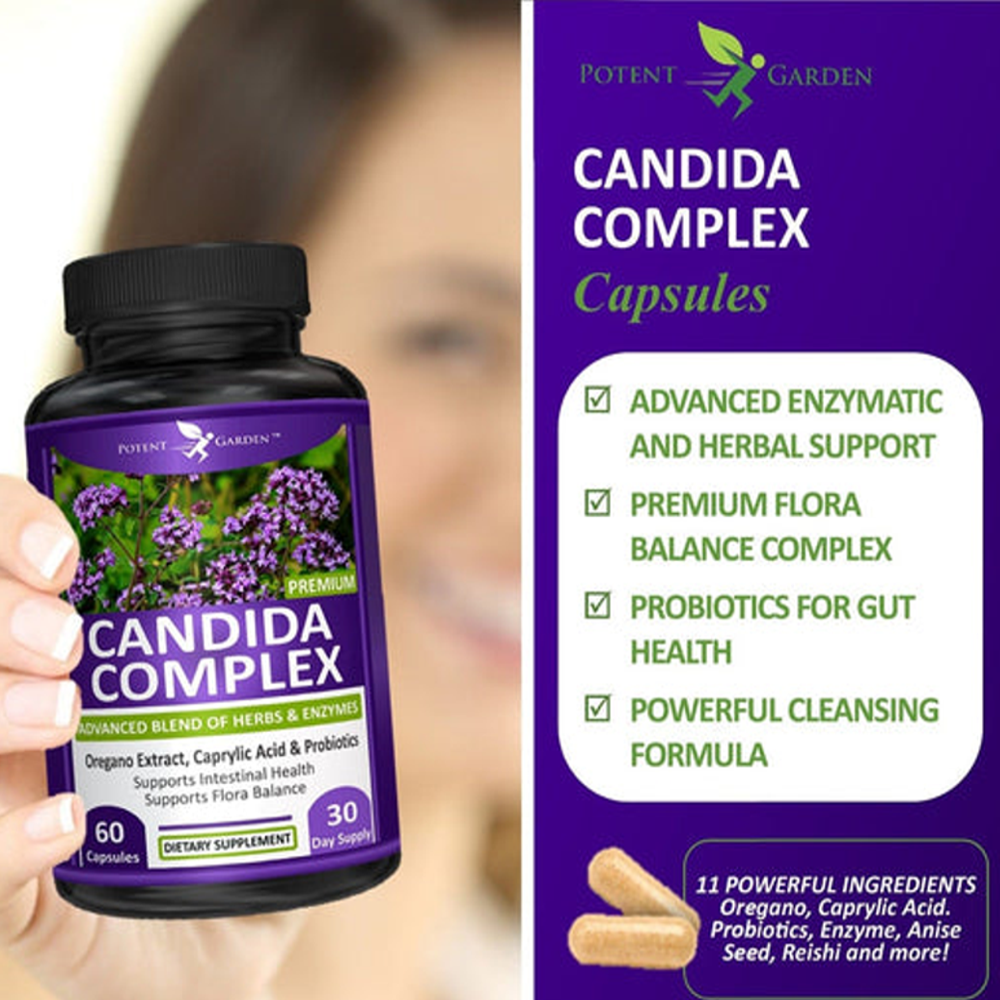 Potent garden Candida Complaex – Enzymace Blend for Gut Health