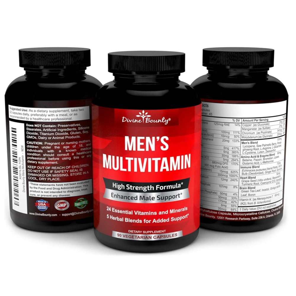 Divine Bounty Men's Multivitamin – High Strength Formula