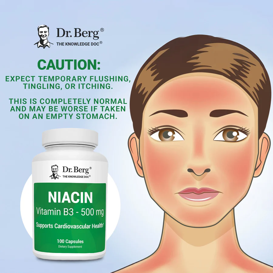 Dr. Berg Niacin - Vitamin B3 - 500 Mg Capsules
