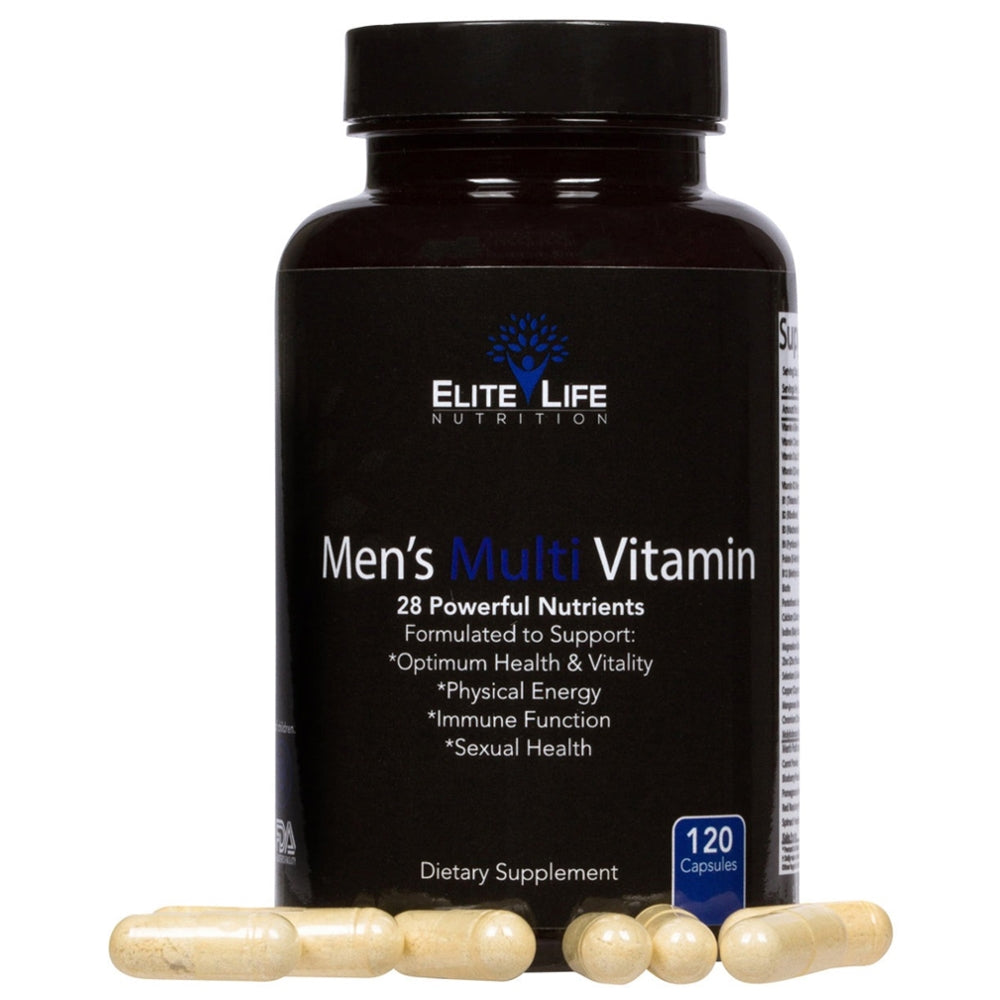 Elite Life Nutrition Men's Multi-Vitamin – 28 Powerful Nutrients