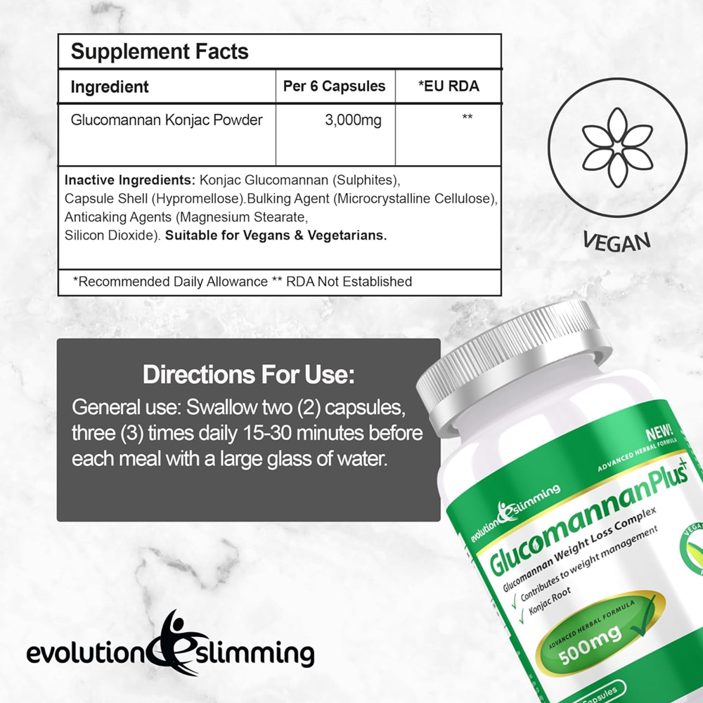Evolution Slimming Glucomannan Plus Fibre Capsules