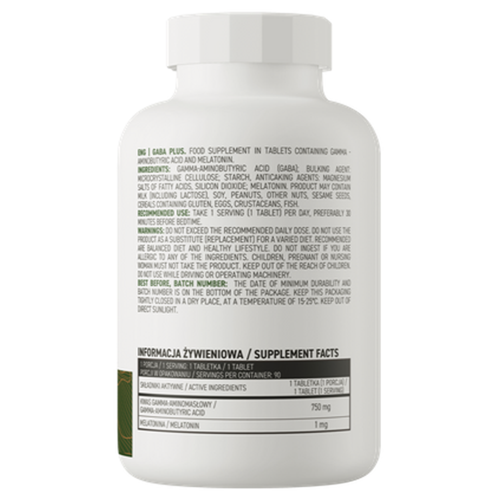 OstroVit GABA Plus – Gamma-Aminobutyric Acid | 90 Tablets