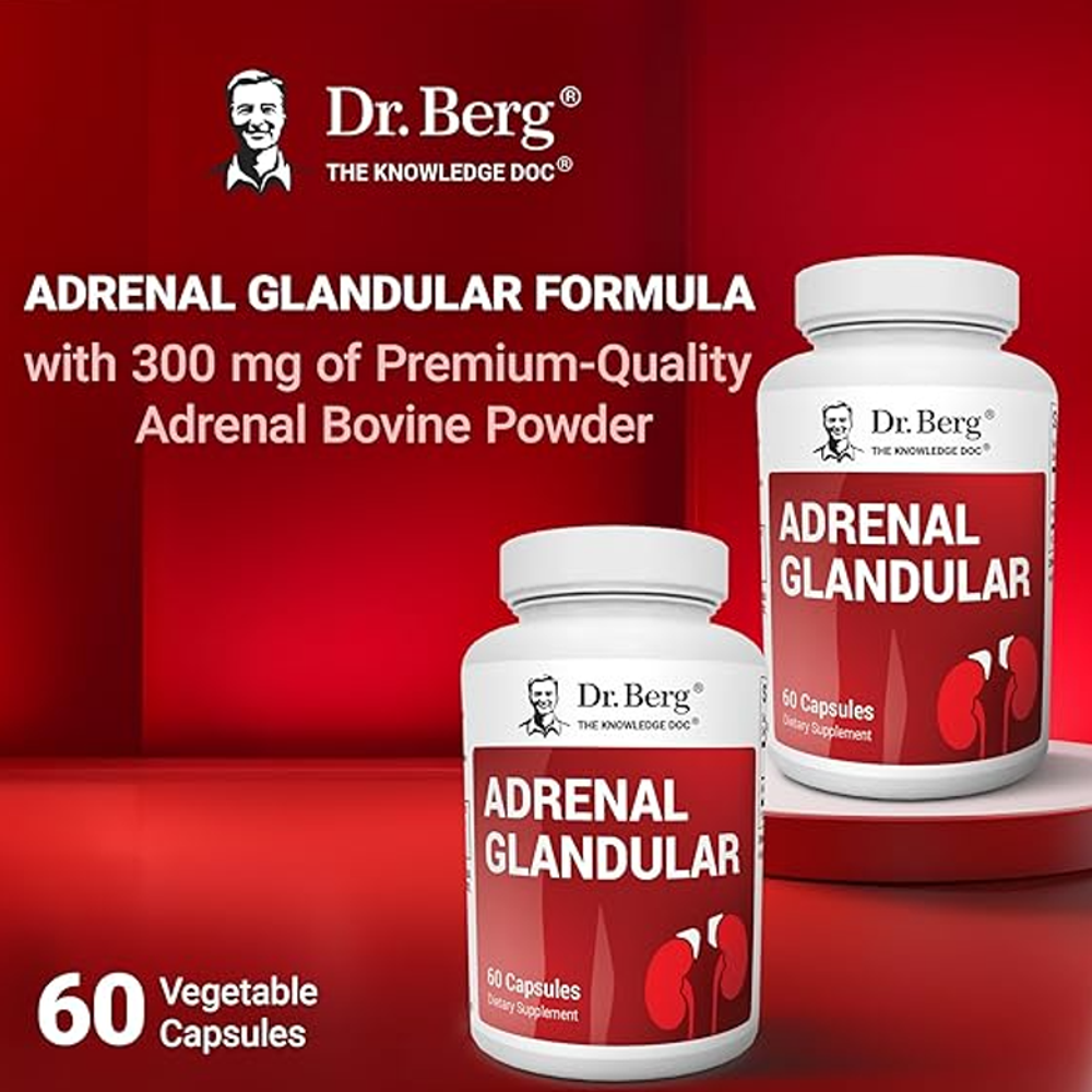 Dr. Berg® Adrenal Glandular – Adrenal Support (60 Capsules)