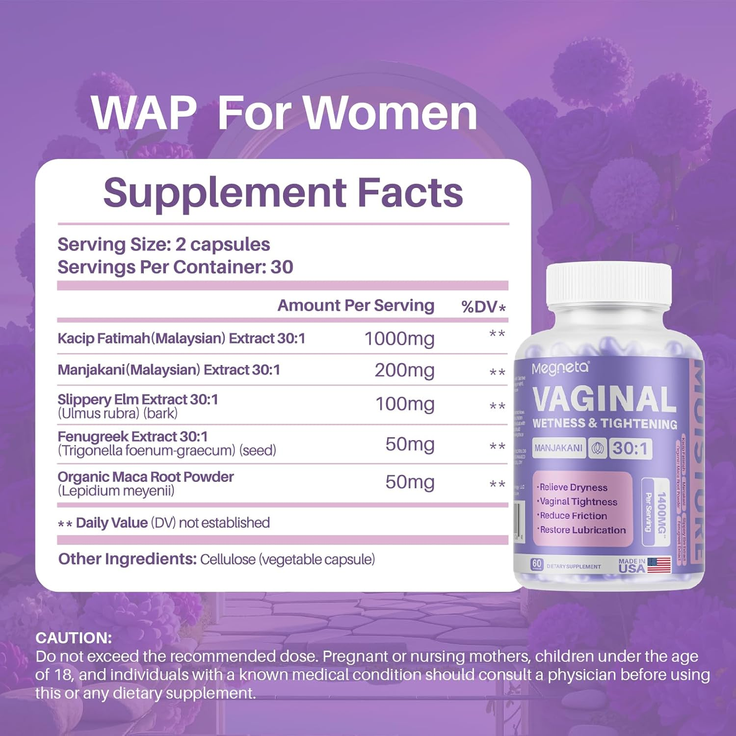 Megneta Vaginal Wetness & Tightening Manjakani Capsules