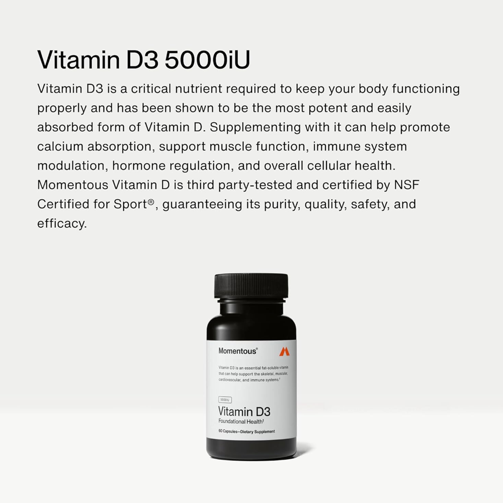 Momentous Vitamin D3 Foundational Health Capsules