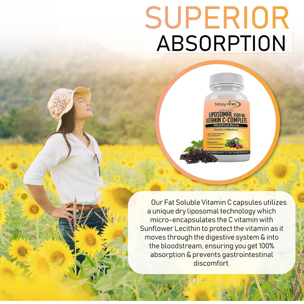 Moxy Ites Liposomal Vitamin C - Complete Zinc Capsules