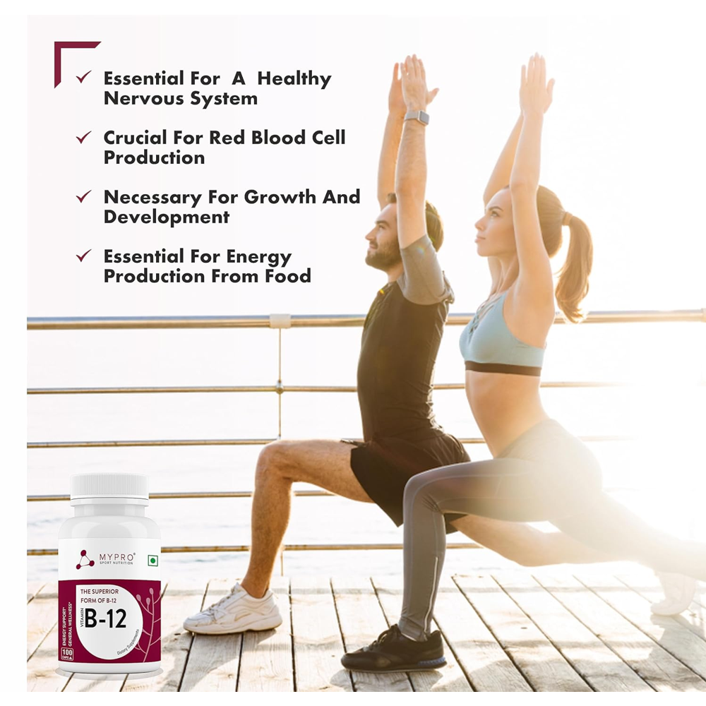 Mypro Sport Nutrition Vitamin B12 Veg Capsules