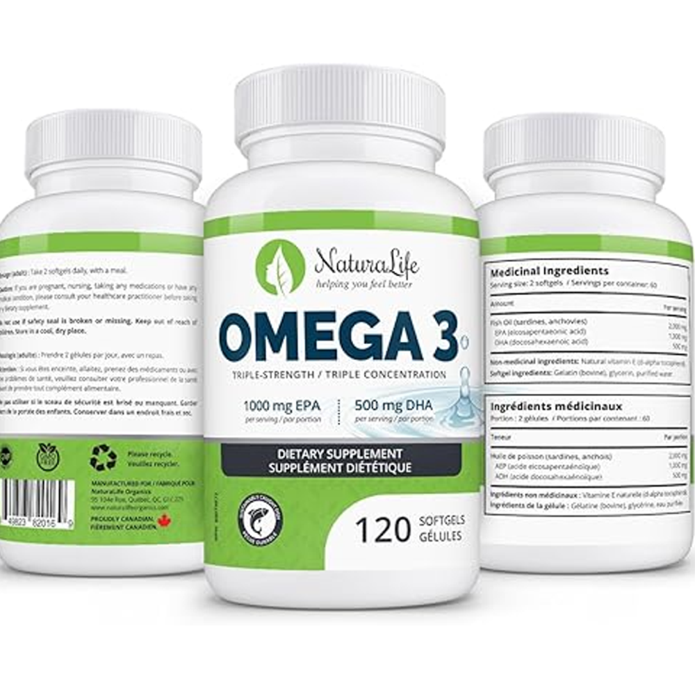 Natura Life Omega-3 – Triple Strength Capsules