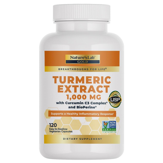 Nature's Lab Turmeric Curcumin C3 Complex 1000mg Capsules