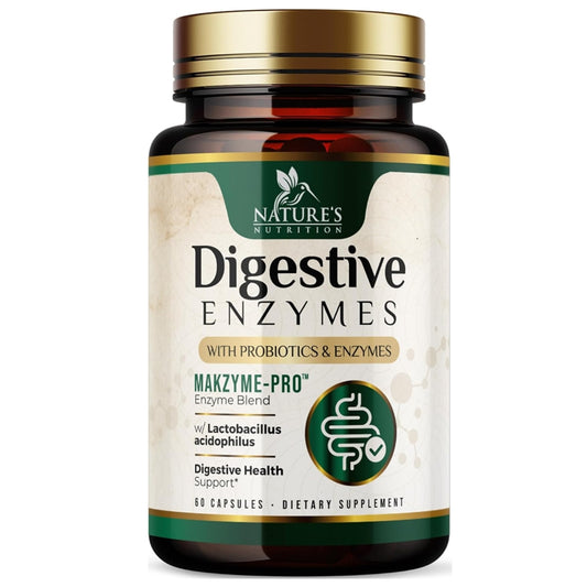 Nature's Nutrition Digestive Enzymes with Probiotics | 60 Capsules