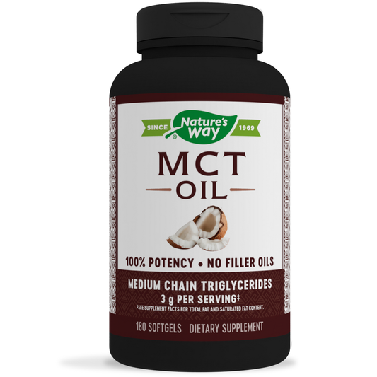 Nature’s Way Mct Oil – 100% Potency, No Fillers, 180 Softgels