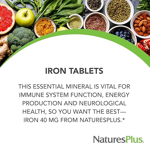 Natures Plus Chewable Iron With Vitamin C & Herbs Tablets