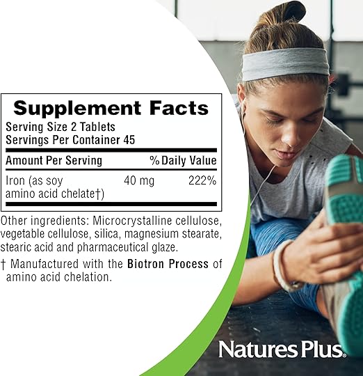 Natures Plus Chewable Iron With Vitamin C & Herbs Tablets