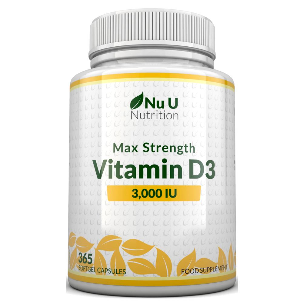 Nu U Nutrition Vitamin D3 3,000 IU Capsules