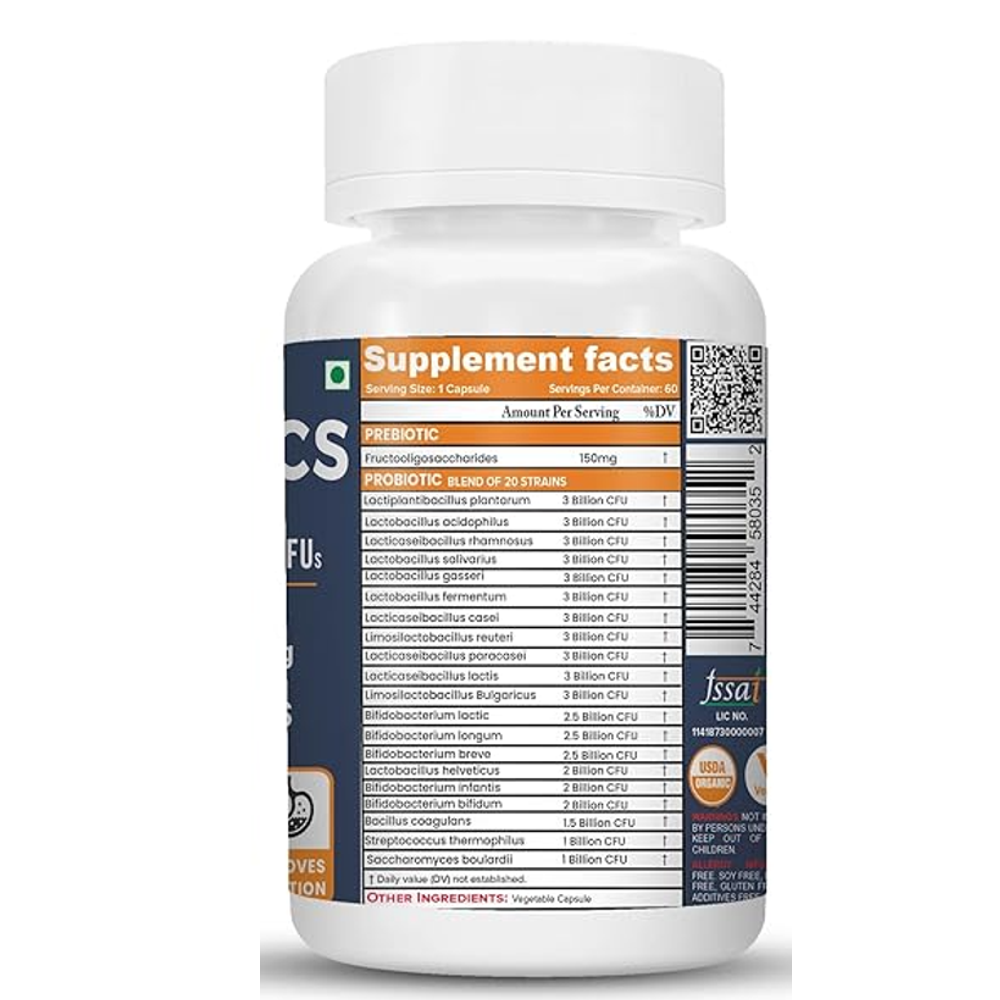 Nutrija Probiotics – 50 Billion CFUs | 20 Strains + Probiotics