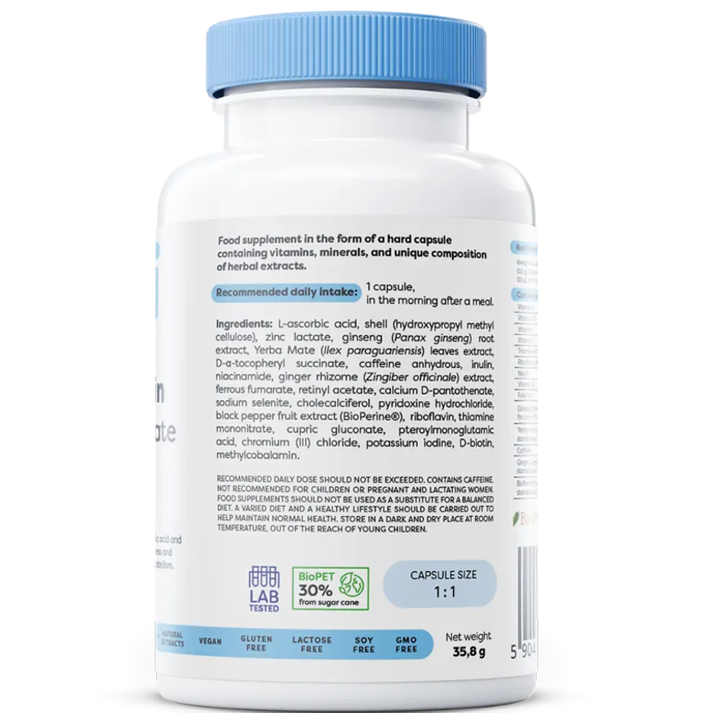 Osavi Vital Multivitamin – Yerba Mate | 90 Vegan Capsules