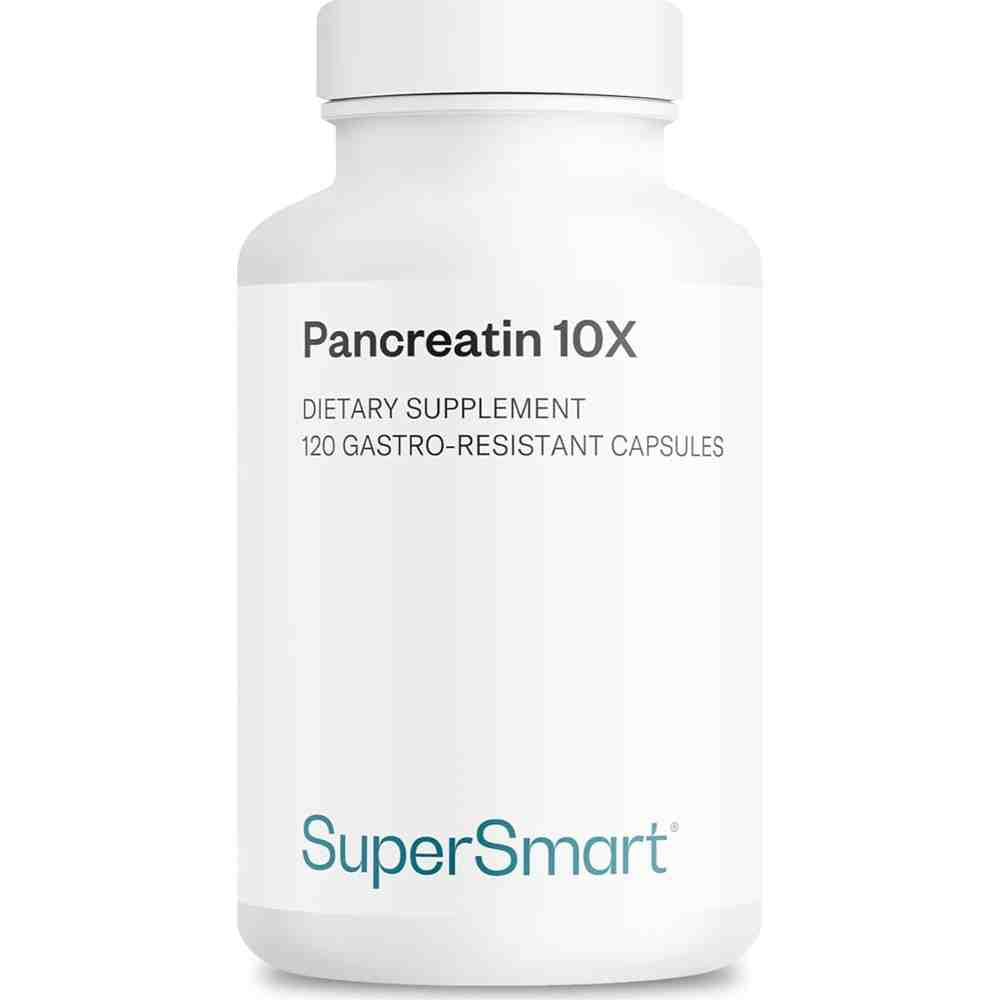 SuperSmart Pancreatin 10X – Digestive Enzyme Support | 120 Capsules