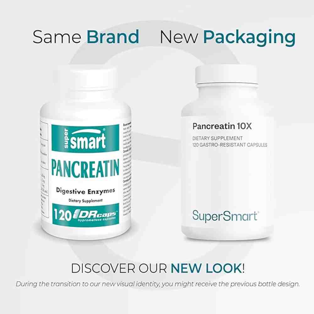 SuperSmart Pancreatin 10X – Digestive Enzyme Support | 120 Capsules
