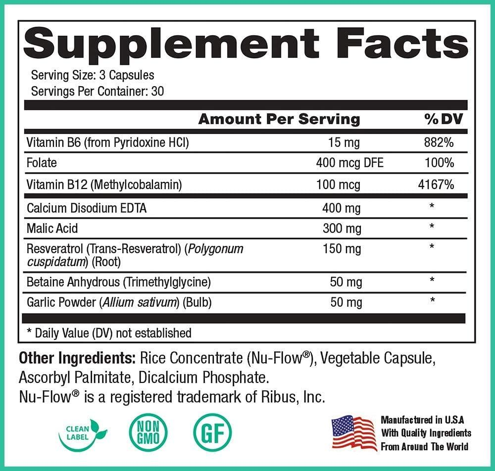 Peak Pure & Natural Peak Chelation+ Resveratrol Capsules