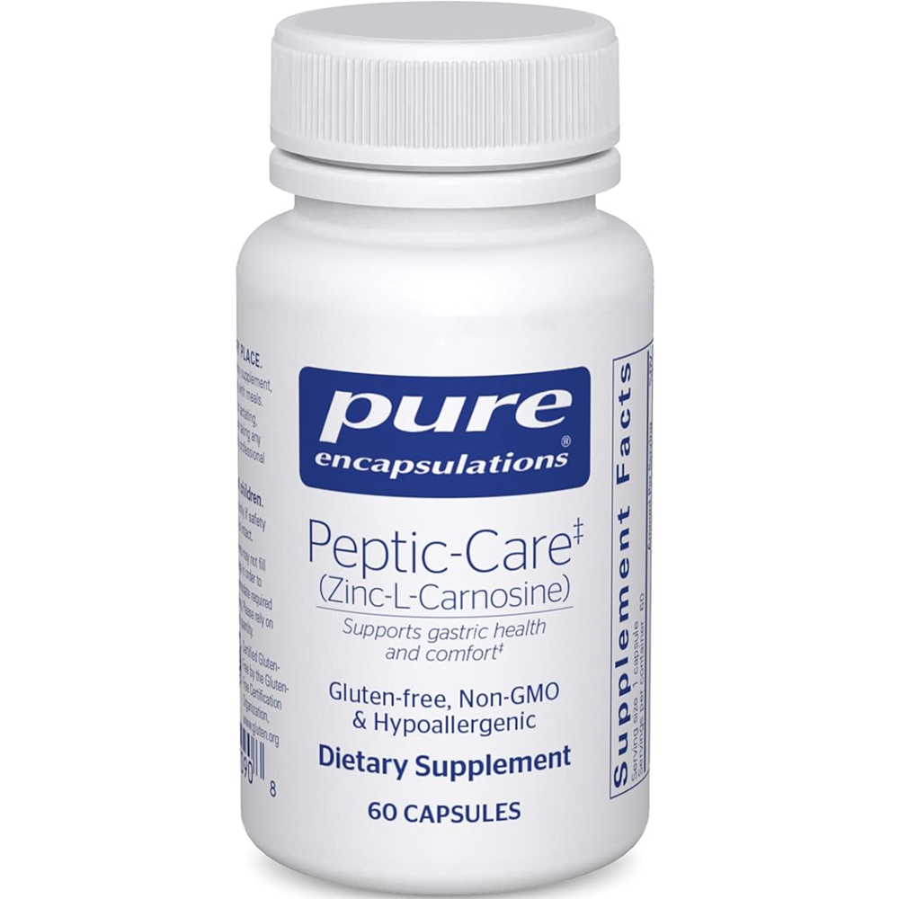 Pure Encapsulations Peptic-Care – Zinc-L-Carnosine 60 Capsules
