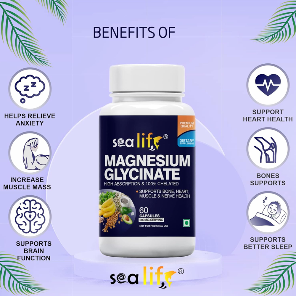 Sealife Patay Magnesium Glycinate 500mg – (60 Capsules)