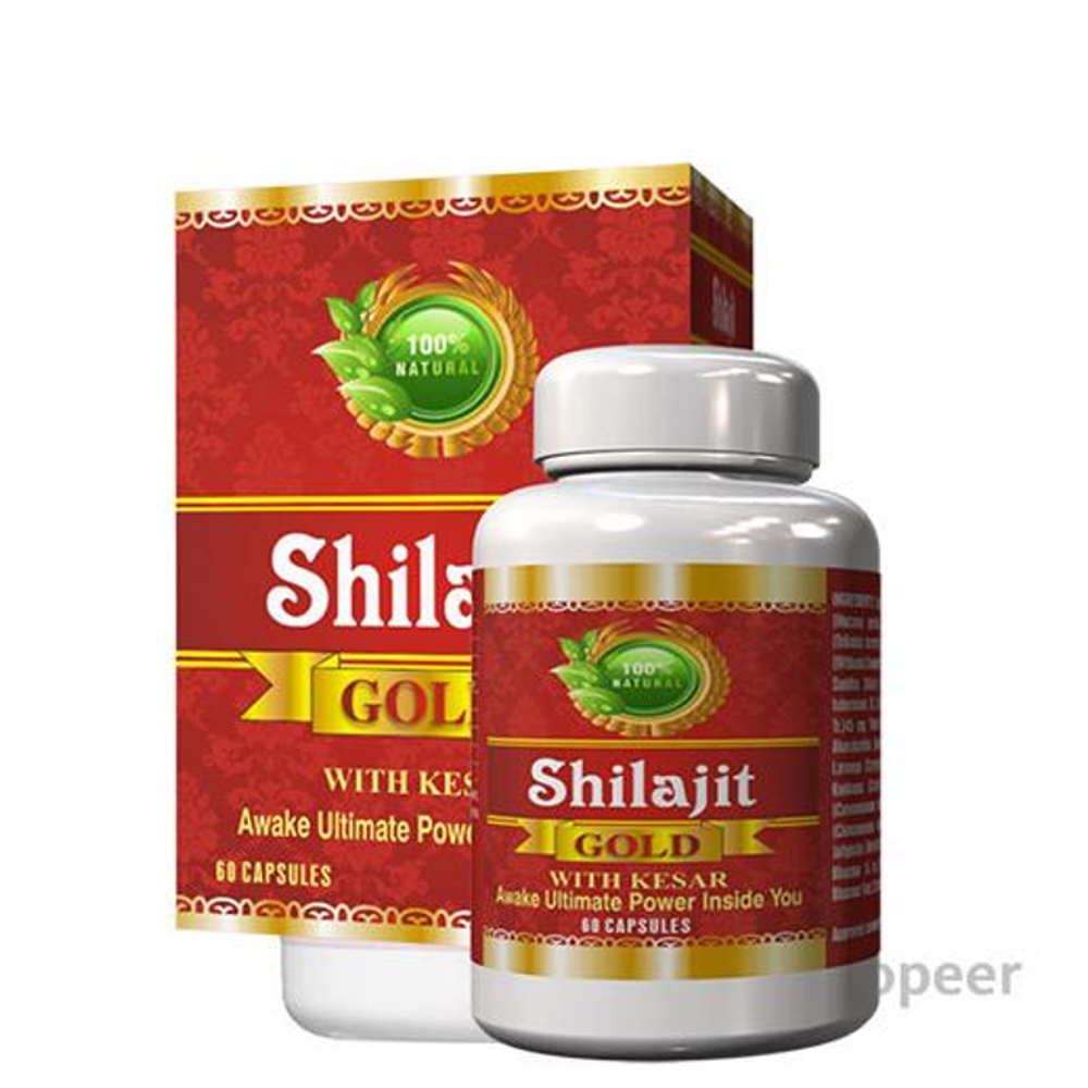 100% Natural Shilajit Gold with Kesar | 50 Capsules