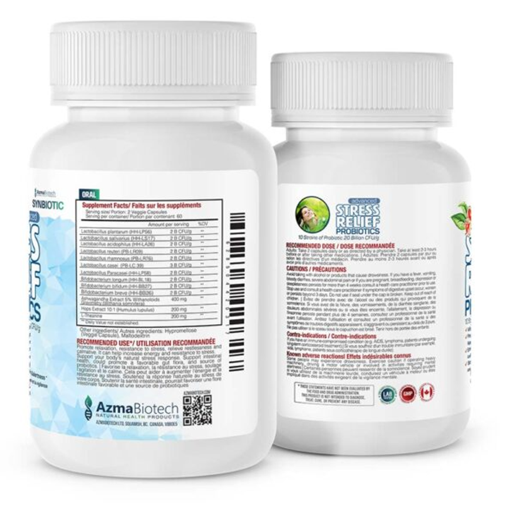 Azma Biotech Synbiotic Advanced – Stress Relief 60 Capsules