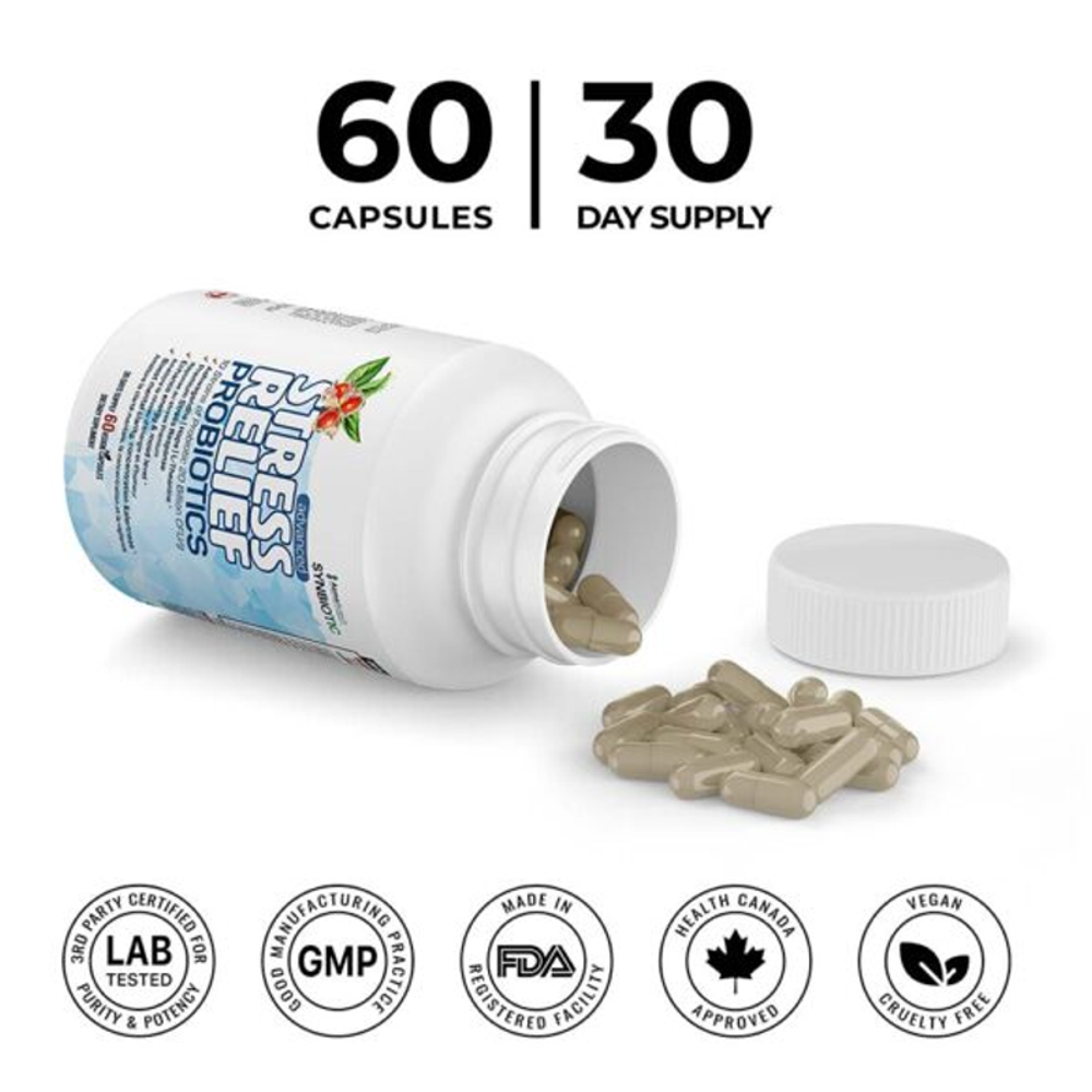 Azma Biotech Synbiotic Advanced – Stress Relief 60 Capsules