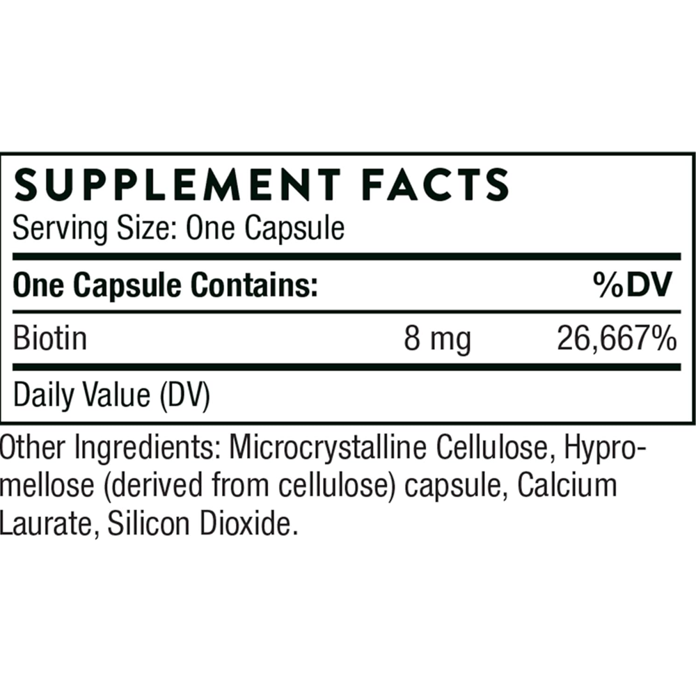 Thorne Biotin-8 – High-Potency Hair, Skin & Nail Support 60Capsules