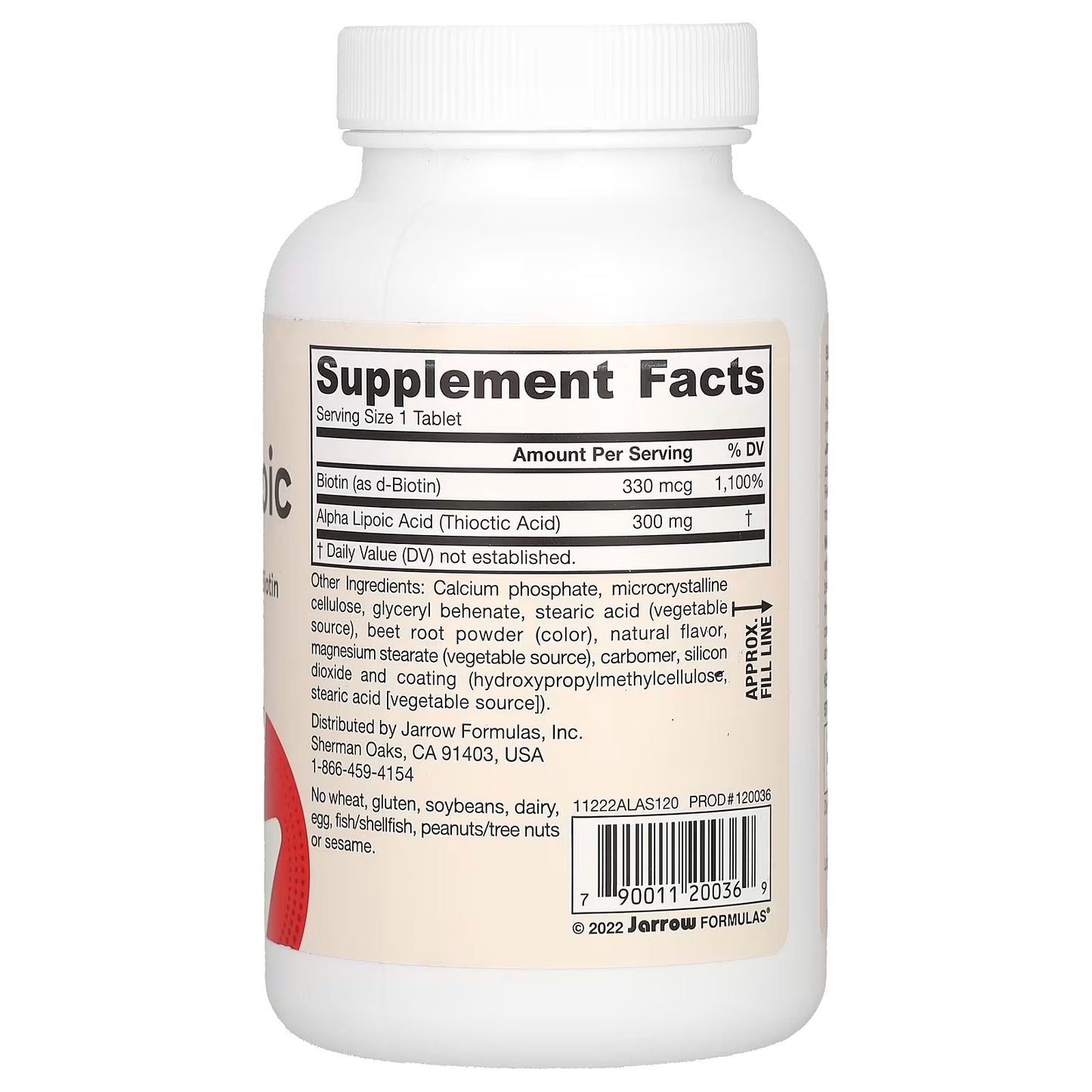 Vegan Jarrow Formula Alpha Lipoic Sustain Supplement