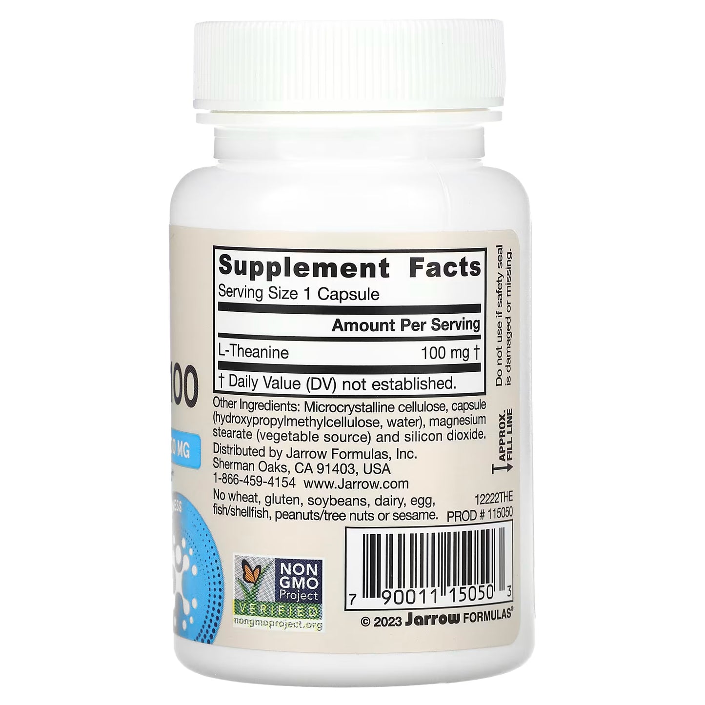 Vegan Jarrow Formula Theanine 100 Supplement