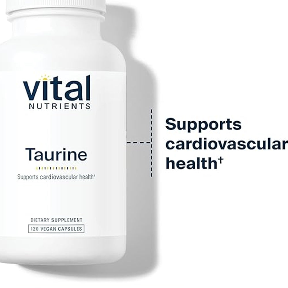 Vital Nutrients Taurine | Cardiovascular Health Support | 120 Vegan Capsules