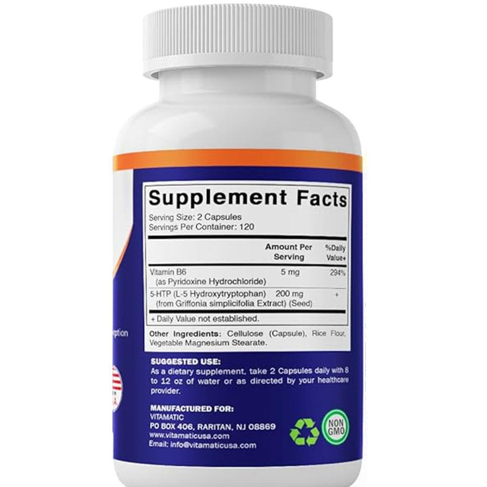 Vitamatic 5-HTP + B6 – Mood & Well-Being Support Capsules