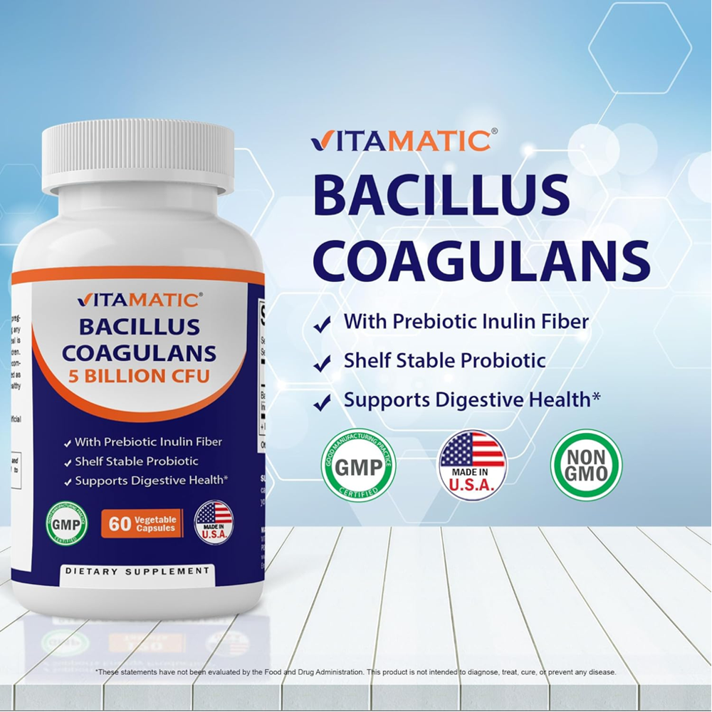 Vitamatic Bacillus Coagulans 5 Billion CFU Capsules